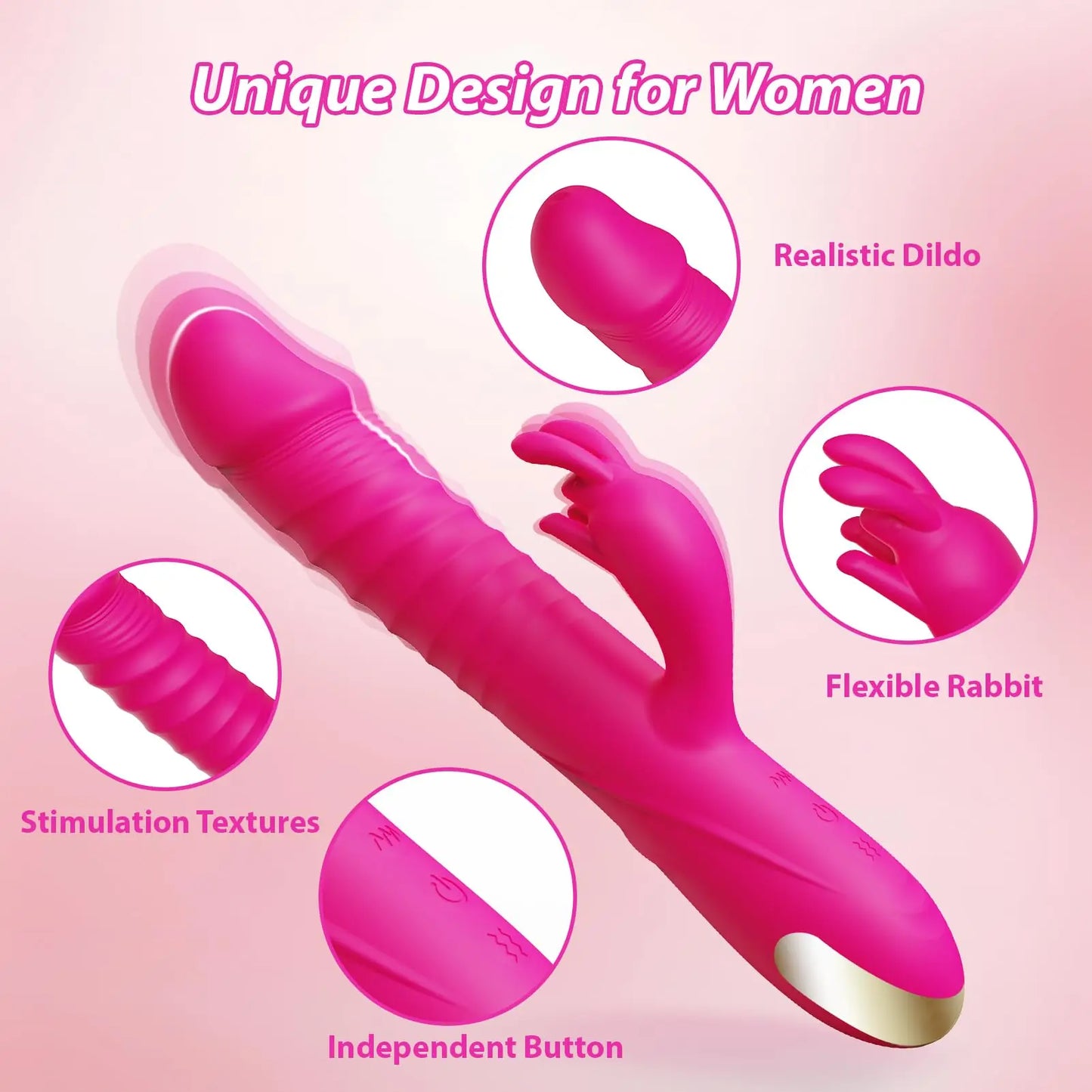 Ultimate Pleasure Rabbit Vibrator – Fast Thrusting Clitoral & G-Spot Stimulator