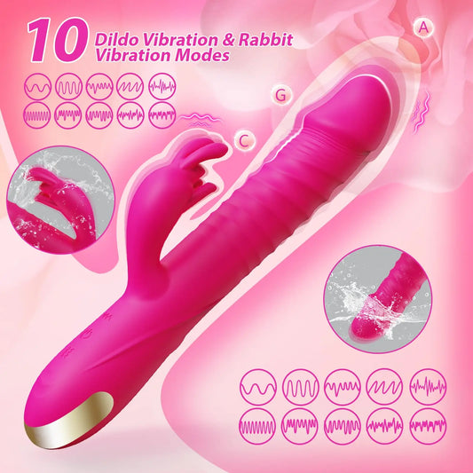 Ultimate Pleasure Rabbit Vibrator – Fast Thrusting Clitoral & G-Spot Stimulator