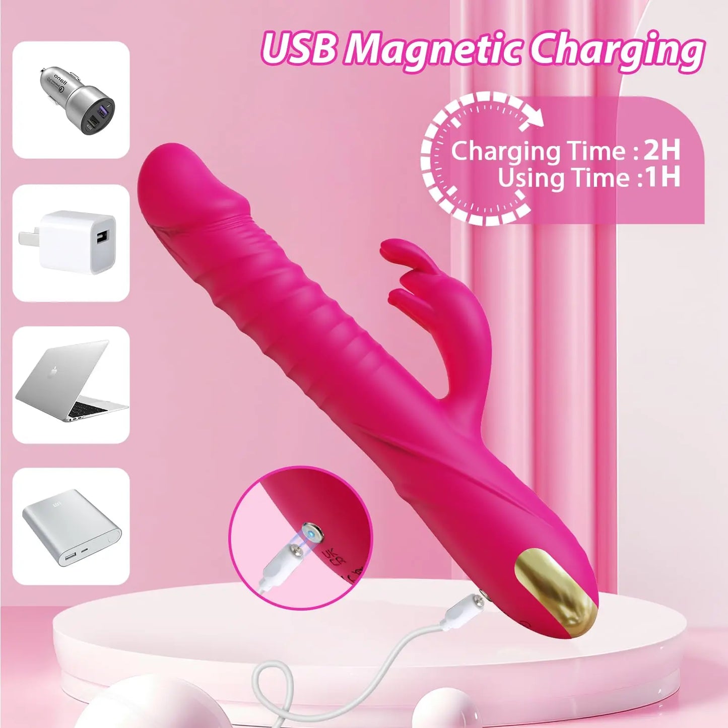 Ultimate Pleasure Rabbit Vibrator – Fast Thrusting Clitoral & G-Spot Stimulator
