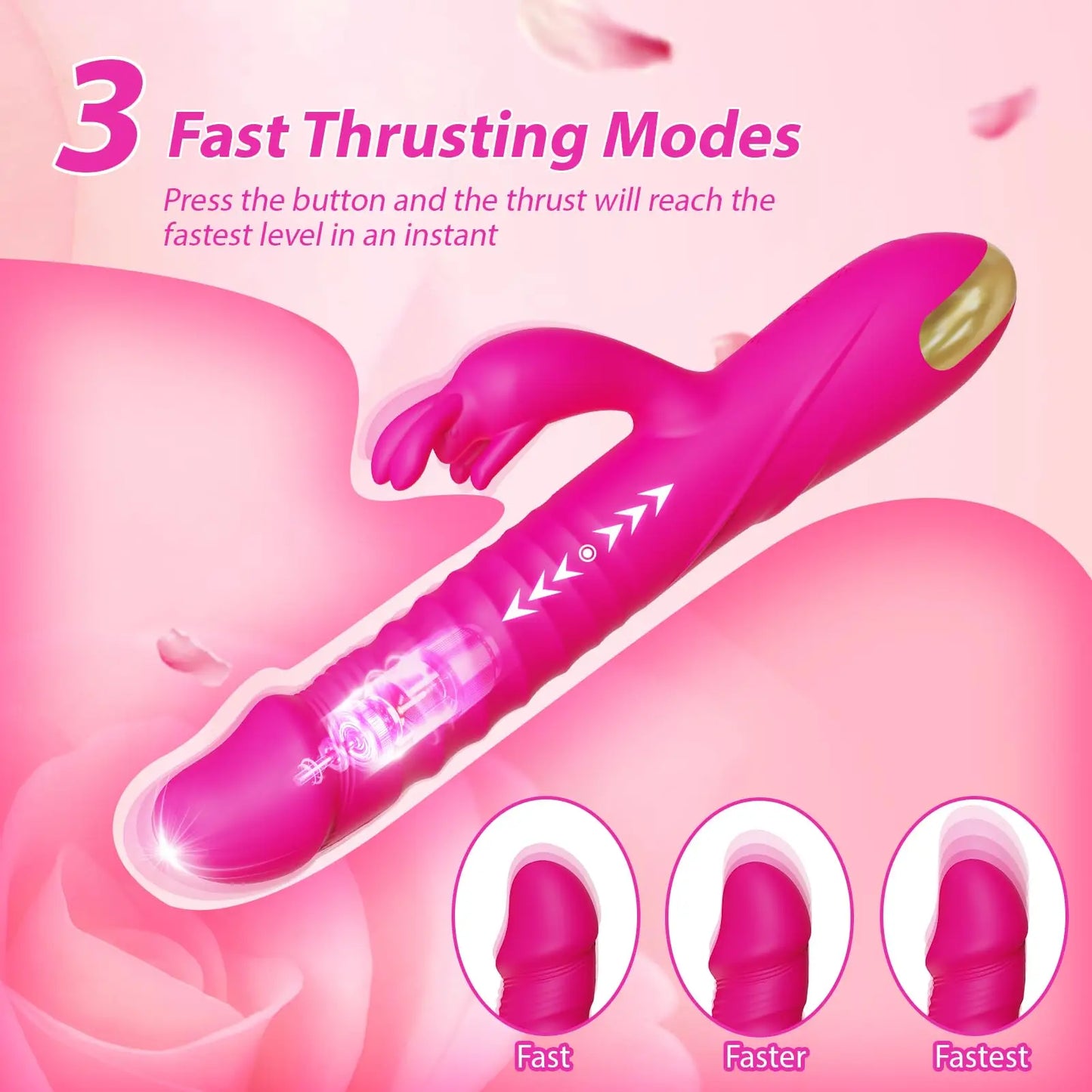 Ultimate Pleasure Rabbit Vibrator – Fast Thrusting Clitoral & G-Spot Stimulator